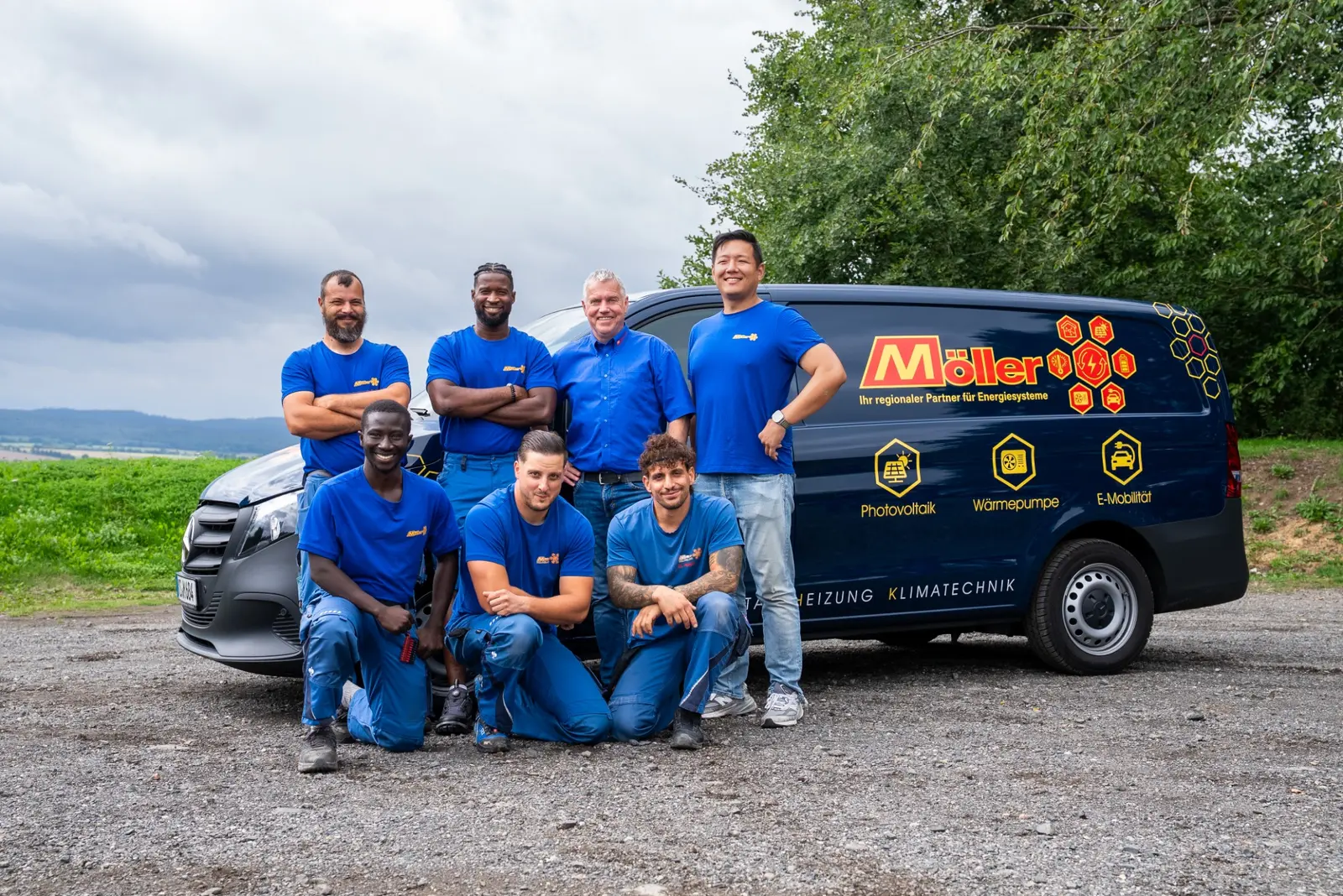 Das Photovoltaik-Team von Möller Gebäudetechnik